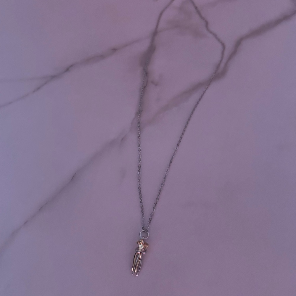 Necklace hug couples valentine’s silver and gold